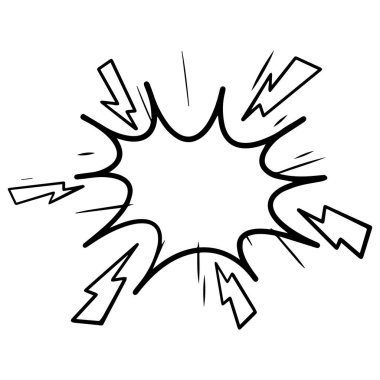 Konuşma baloncuklu komik yıldız patlaması arkaplanı.