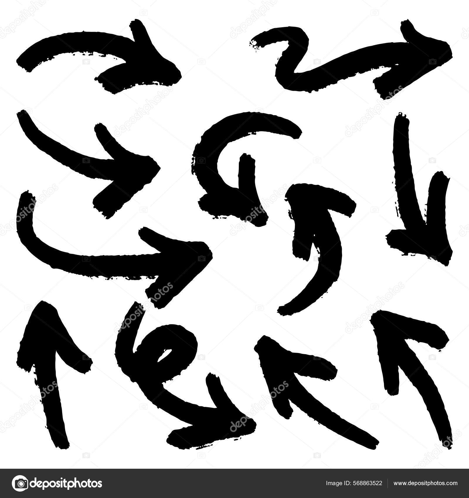 Håndtegnet Pil Ikon Sæt Isoleret Hvid Baggrund Illustration Doodlevektor  Stockvektor af ©priatna788@gmail.com 568863522, image size:1600x1700