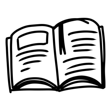 Konsept tasarımı için El çizimi kitap vektör çizimi çizim biçimi.