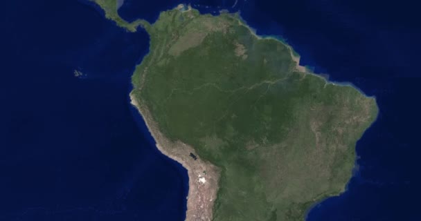 Timelapse Ice Green Areas 1984 2020 South America — Stok video
