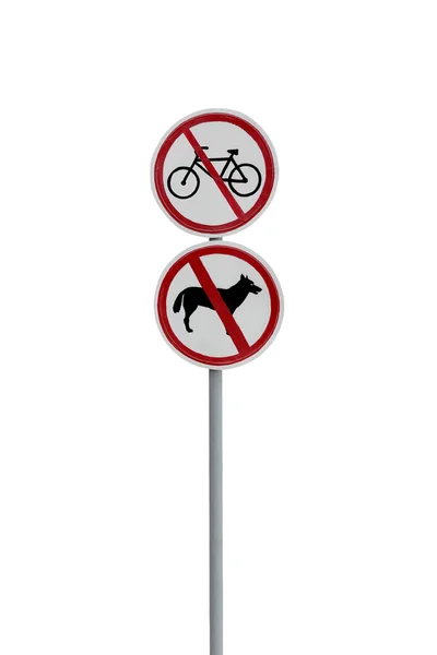 Yasaklayıcı yol işaretleri — Stok fotoğraf