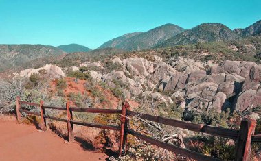 The devils punchbowl in California clipart