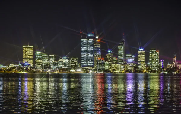 Perth skyline at night — Stock Photo, Image