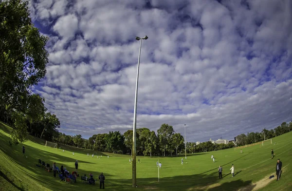 Fotballkamp i Subiaco Vest-Australia – stockfoto