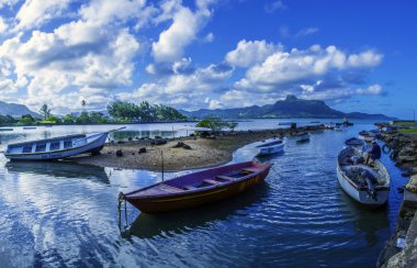 mauritius Adası Hint Okyanusu manzarası