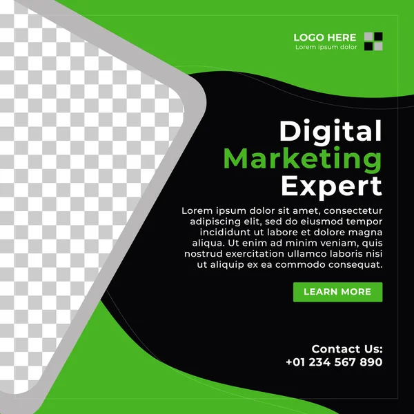 Social Media Banner Digital Marketing — Archivo Imágenes Vectoriales
