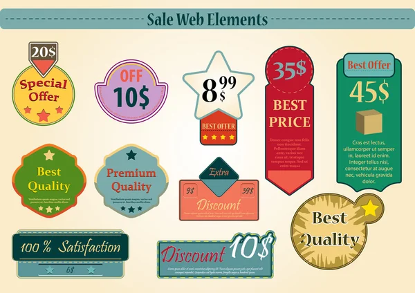 Sale web elements — Stock Photo, Image