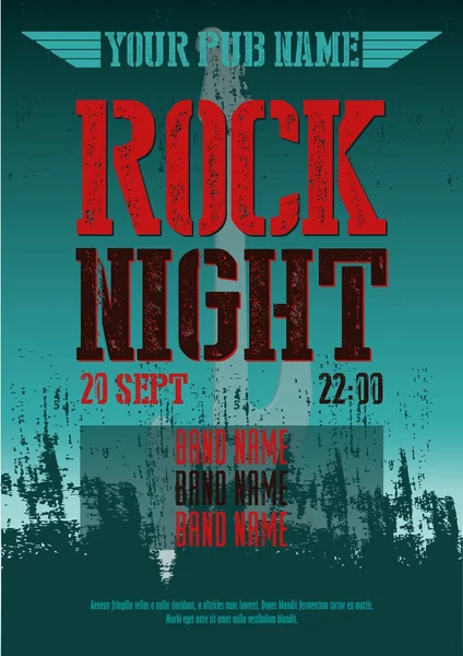 Rock a noite - cartaz — Fotografia de Stock