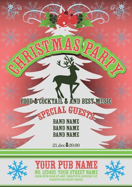 Poster Christmas Party. Design Template eps.