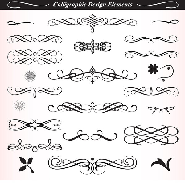 Calligraphic Design Elements