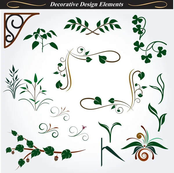 Sammlung dekorativer Gestaltungselemente 14 — Stockvektor