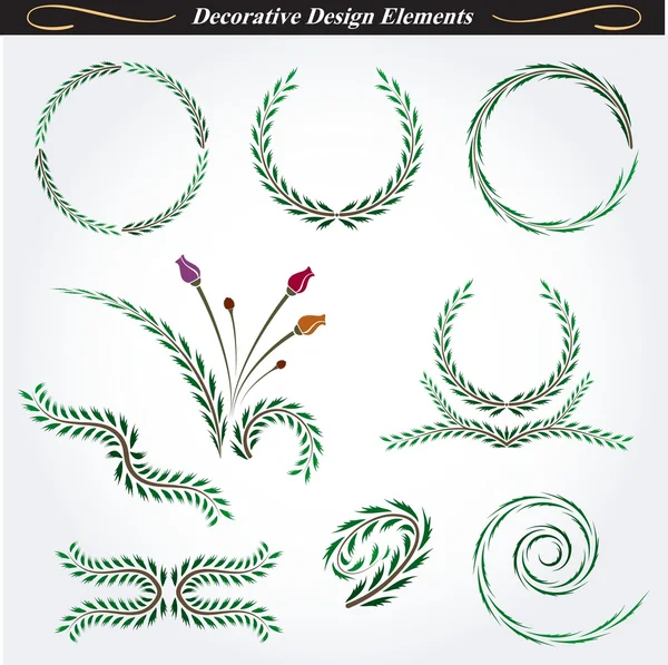 装飾的なデザイン要素 11 のコレクション — ストックベクタ