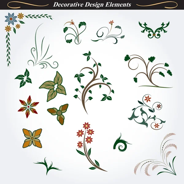 Samling av dekorativa designelement 8 — Stock vektor