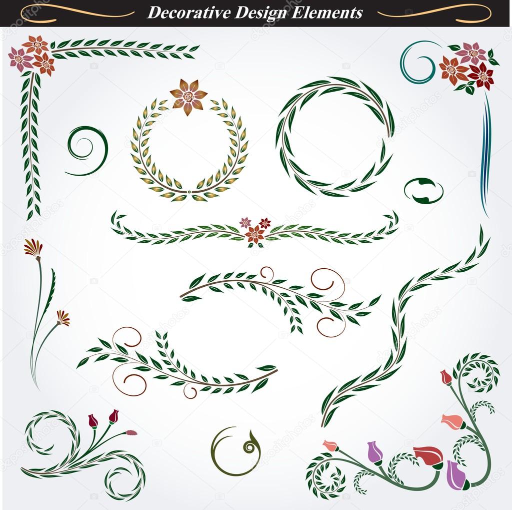 Collection of decorative design elements 10
