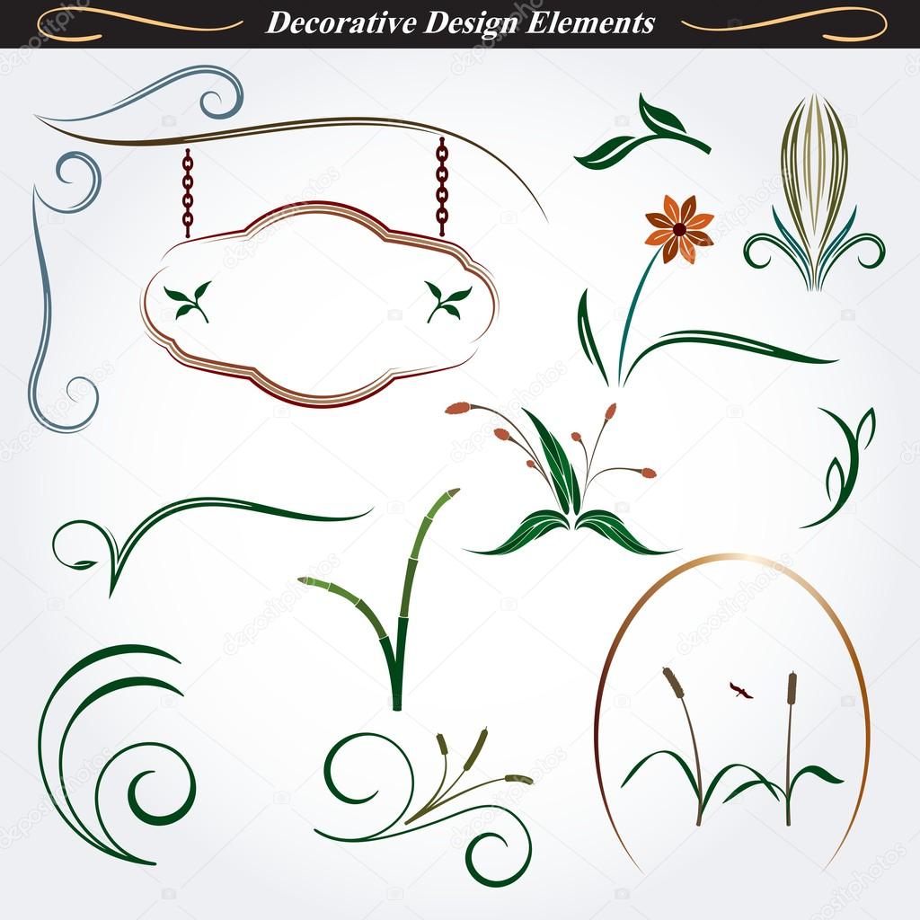 Collection of decorative design elements 9