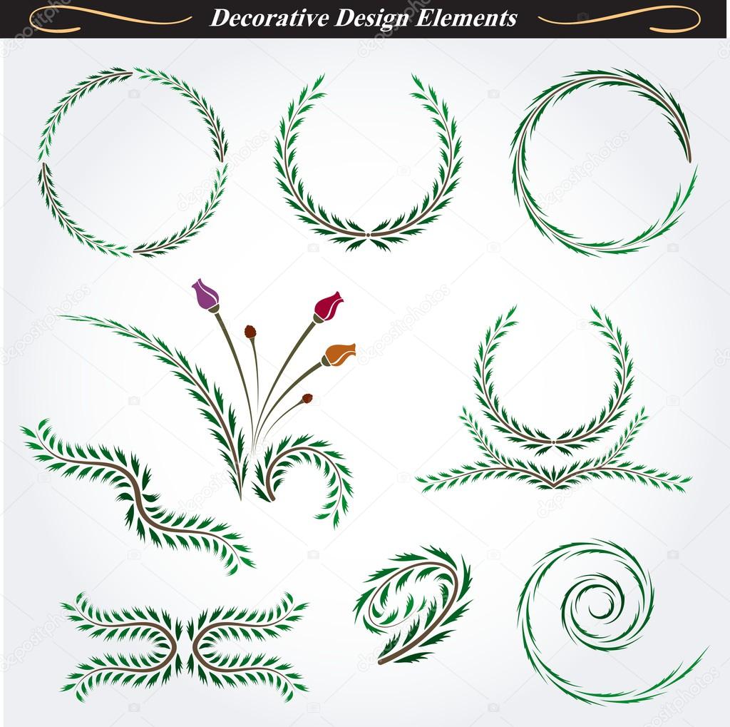 Collection of decorative design elements 11