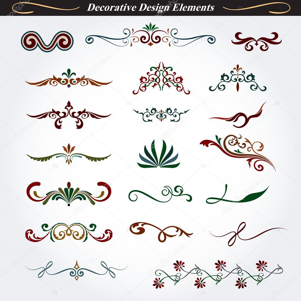 Collection of decorative design elements 5