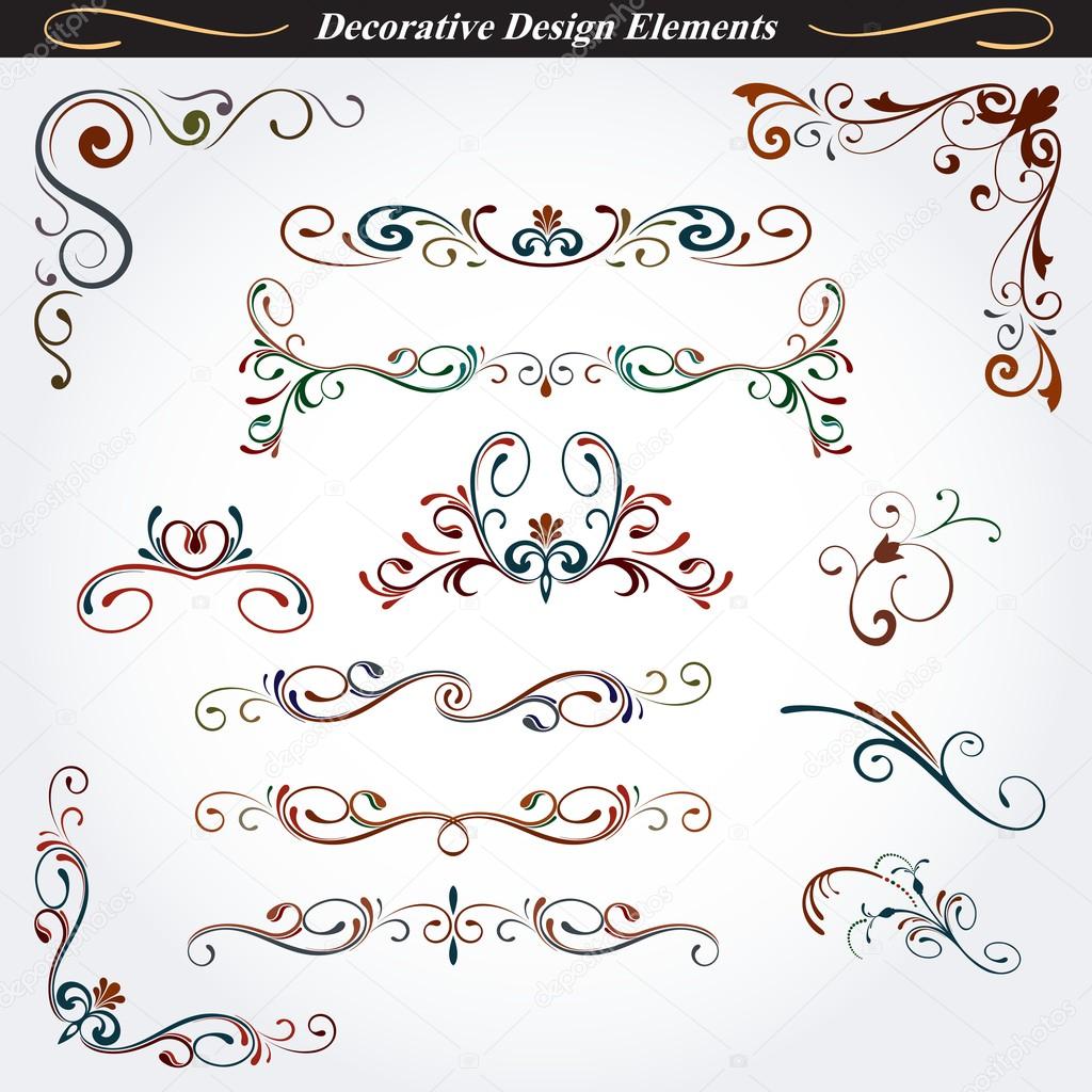 Collection of decorative design elements 4