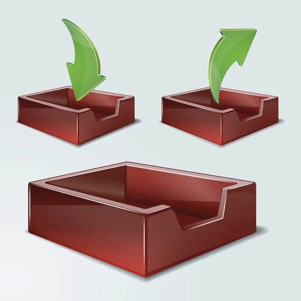 Dropboxes úřadu podání zásobník — Stockový vektor