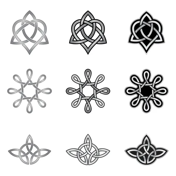 Колекція кельтських вузол візерунки — стоковий вектор