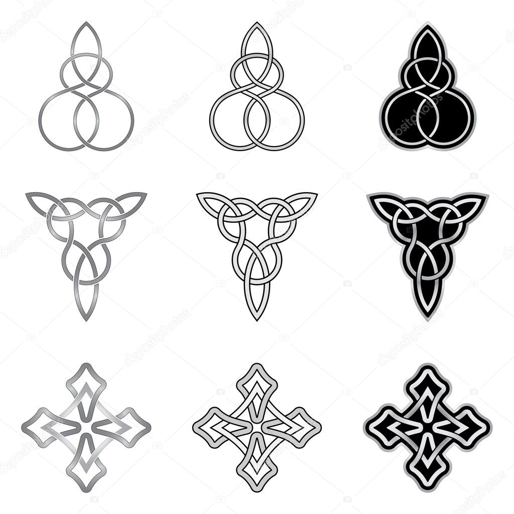 Collection of Celtic Knot patterns Stock Vector by ©infografx 34176539