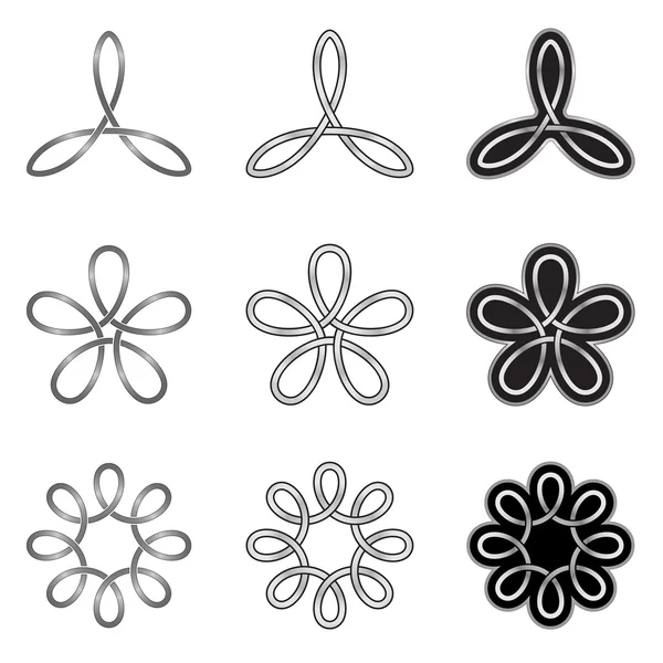 Collection of Celtic Knot patterns — Stock Vector