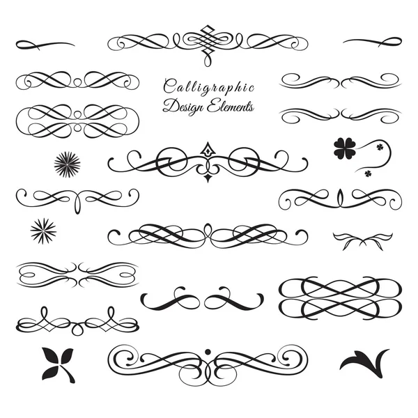 Collection of arabesque and calligraphic decorative elements 1 — Stock Vector