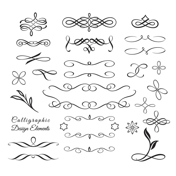 Collection of arabesque and calligraphic decorative elements 3 — Stock Vector