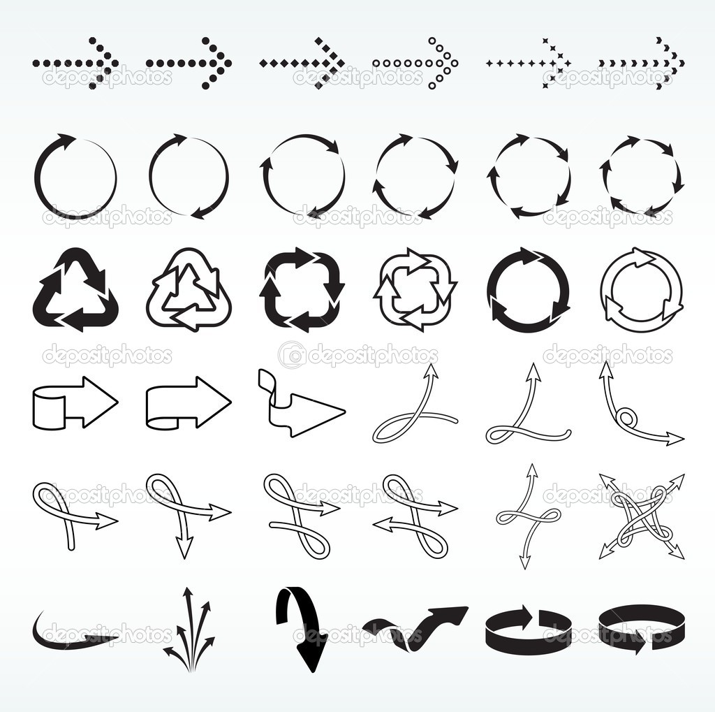 Collection of useful arrows in vector format