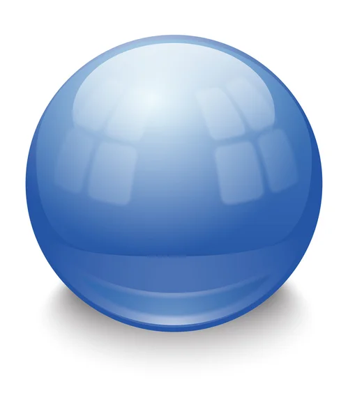Boule bleue brillante — Image vectorielle