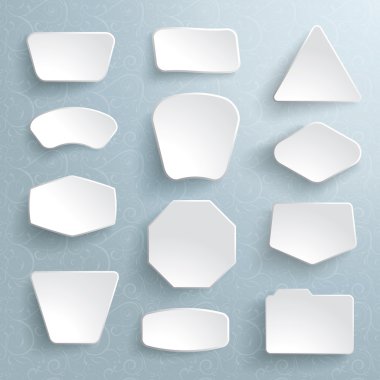 Paper Stickers with Shadows clipart