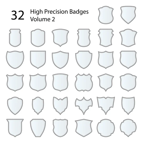 High Precision Badges Set — Stock Vector