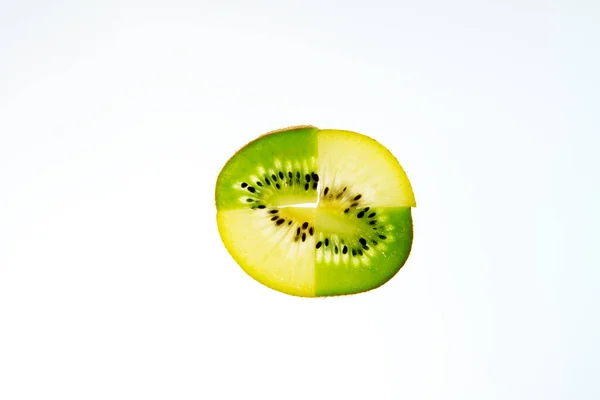 Golden Green Kiwi Bright Background — Stock Fotó