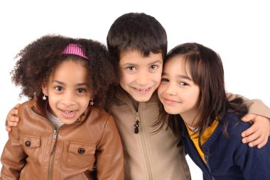 küçük çocuklar üzerinde beyaz izole