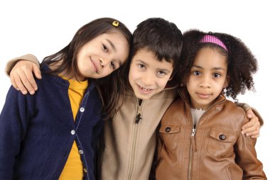 küçük çocuklar üzerinde beyaz izole