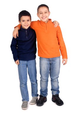 küçük çocuklar üzerinde beyaz izole