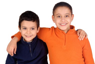 küçük çocuklar üzerinde beyaz izole