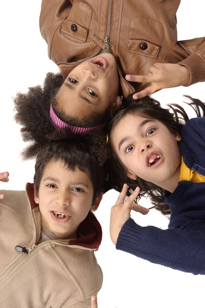 Petits enfants isolés sur blanc — Photo