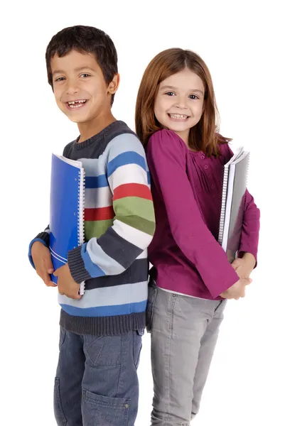 Enfants isolés sur blanc — Photo