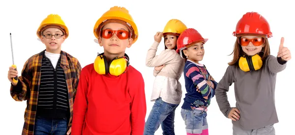 Little kids engineers — Stock Photo, Image