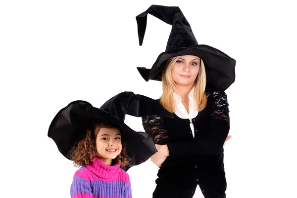 Giovane donna in costume da strega — Foto Stock