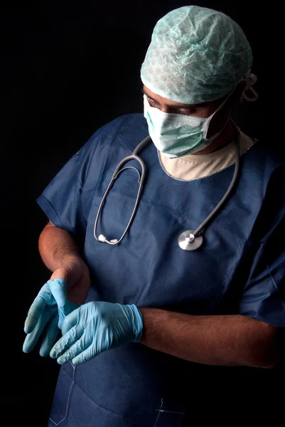 Médico pronto para cirurgia — Fotografia de Stock