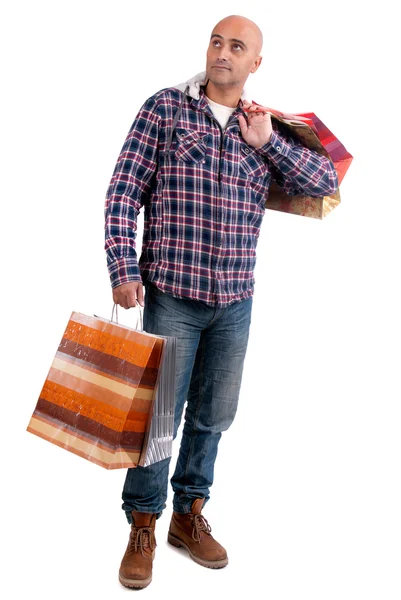 Uomo adulto shopping — Foto Stock