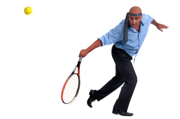 商务男人打网球 — 图库照片