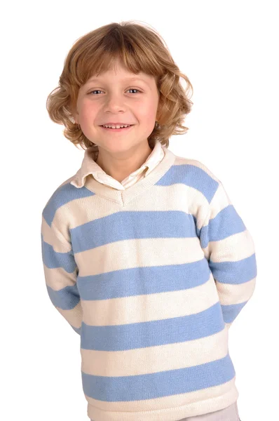 Niño pequeño aislado en blanco — Foto de Stock