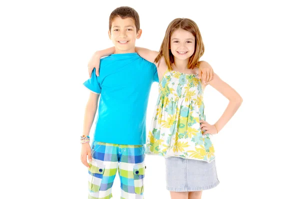 Little boy and girl — Stock Photo, Image