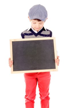 Çocuk holding yazı tahtası