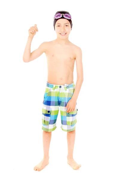 Мальчик-пловец — стоковое фото