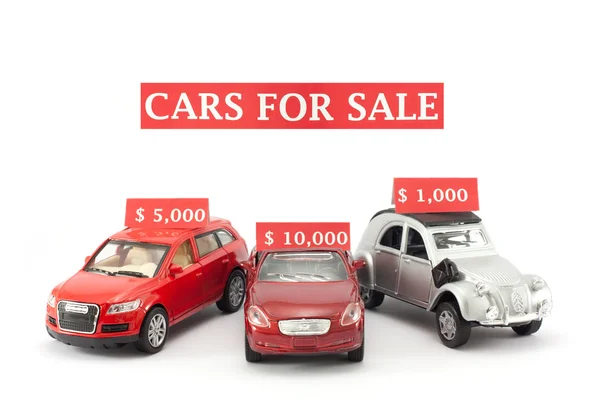 Автомобили на продажу — стоковое фото