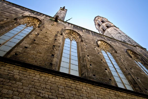 Santa Maria del mar (calle Sombrerers ) Imagen De Stock